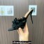 Alaia Heel 10.5cm Confetti Mules In Suede Leather Black 2024