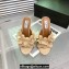 Alaia Heel 10.5cm Confetti Mules In Suede Leather Beige 2024