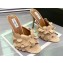 Alaia Heel 10.5cm Confetti Mules In Suede Leather Beige 2024