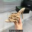 Alaia Heel 10.5cm Confetti Mules In Suede Leather Beige 2024