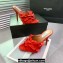 Alaia Heel 10.5cm Confetti Mules In Suede Leather Red 2024