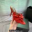 Alaia Heel 10.5cm Confetti Mules In Suede Leather Red 2024