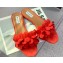 Alaia Confetti Flat Slide Sandals In Suede Leather Red 2024