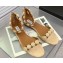 Alaia Bombe Flat Sandals In Suede Leather Nude 2024