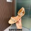 Alaia Bombe Flat Sandals In Suede Leather Nude 2024