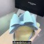 Mach & Mach Heel 9.5cm Le Cadeau Double Bow Mules in Satin Blue 2024