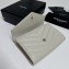 Saint Laurent Cassandre Matelassé Small Envelope Wallet In Grain De Poudre Embossed Leather 414404 Blanc Vintage/Silver