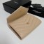 Saint Laurent Cassandre Matelassé Small Envelope Wallet In Grain De Poudre Embossed Leather 414404 Beige/Gold