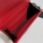 Saint Laurent Cassandre Matelassé Small Envelope Wallet In Grain De Poudre Embossed Leather 414404 Red/Gold