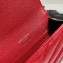 Saint Laurent Cassandre Matelassé Small Envelope Wallet In Grain De Poudre Embossed Leather 414404 Red/Gold