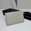 Saint Laurent Cassandre Matelassé Small Envelope Wallet In Grain De Poudre Embossed Leather 414404 Blanc Vintage/Gold