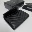 Saint Laurent Cassandre Matelassé Small Envelope Wallet In Grain De Poudre Embossed Leather 414404 Black