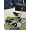 Gucci Heel 9.5cm slim Horsebit slide sandals 776643 Leather Silver 2024