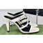 Gucci Heel 9.5cm slim Horsebit slide sandals 776643 Leather White 2024