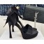 Dior Heel 12cm Platform 3cm Mlle Dior Heeled Sandals with Bow in Satin Black 2024