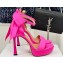 Dior Heel 12cm Platform 3cm Mlle Dior Heeled Sandals with Bow in Satin Fuchsia 2024