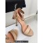 Dior Heel 12cm Platform 3cm Mlle Dior Heeled Sandals with Bow in Satin Beige 2024