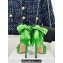 Dior Heel 12cm Platform 3cm Mlle Dior Heeled Sandals with Bow in Satin Green 2024