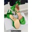 Dior Heel 12cm Platform 3cm Mlle Dior Heeled Sandals with Bow in Satin Green 2024