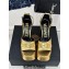 Versace Heel 12cm Platform 4cm Platform Medusa Buckle Sandals Metallic Gold 2024