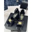 Versace Heel 12cm Platform 4cm Platform Medusa Buckle Sandals Black 2024