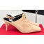 Valentino Heel 7.5cm The Bold Edition VLogo Mules Leather Suede Nude 2024