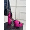 Versace Heel 12cm Platform 4cm Platform Medusa Buckle Sandals Metallic Fuchsia 2024
