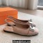 Hermes Innocente slingbacks Flats Nude in suede goatskin with iconic oversized Kelly buckle 2024