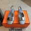 Hermes Innocente slingbacks Flats Baby Blue in suede goatskin with iconic oversized Kelly buckle 2024