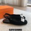 Hermes Innocente slingbacks Flats Black in suede goatskin with iconic oversized Kelly buckle 2024