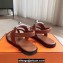 Hermes Ines sandals Brown in calfskin with iconic oversized Kelly buckle 2024