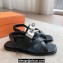 Hermes Ines sandals Black in calfskin with iconic oversized Kelly buckle 2024