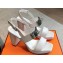 Hermes Heel sandals White in calfskin with iconic oversized Kelly buckle 2024