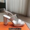 Hermes Heel sandals White in calfskin with iconic oversized Kelly buckle 2024