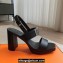 Hermes Heel sandals Black in calfskin with iconic oversized Kelly buckle 2024
