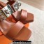 Hermes Heel sandals Brown in calfskin with iconic oversized Kelly buckle 2024
