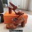 Hermes Heel sandals Brown in calfskin with iconic oversized Kelly buckle 2024