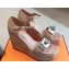 Hermes Hilda 80 sandals Nude in suede goatskin with iconic oversized Kelly buckle 2024