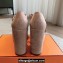 Hermes Hilda 80 sandals Nude in suede goatskin with iconic oversized Kelly buckle 2024