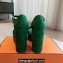 Hermes Hilda 80 sandals Green in suede goatskin with iconic oversized Kelly buckle 2024