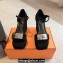 Hermes Hilda 80 sandals Black in suede goatskin with iconic oversized Kelly buckle 2024