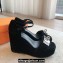 Hermes Hilda 80 sandals Black in suede goatskin with iconic oversized Kelly buckle 2024