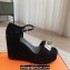 Hermes Hilda 80 sandals Black in suede goatskin with iconic oversized Kelly buckle 2024