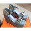 Hermes Hilda 80 sandals Baby Blue in suede goatskin with iconic oversized Kelly buckle 2024
