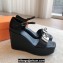 Hermes Hilda 80 sandals Black in calfskin with iconic oversized Kelly buckle 2024