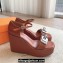 Hermes Hilda 80 sandals Brown in calfskin with iconic oversized Kelly buckle 2024