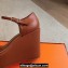 Hermes Hilda 80 sandals Brown in calfskin with iconic oversized Kelly buckle 2024