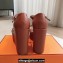Hermes Hilda 80 sandals Brown in calfskin with iconic oversized Kelly buckle 2024