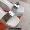 Hermes Hilda 80 sandals White in calfskin with iconic oversized Kelly buckle 2024