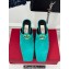 Valentino Heel 7.5cm The Bold Edition VLogo Mules Leather Suede Turquoise Green 2024
